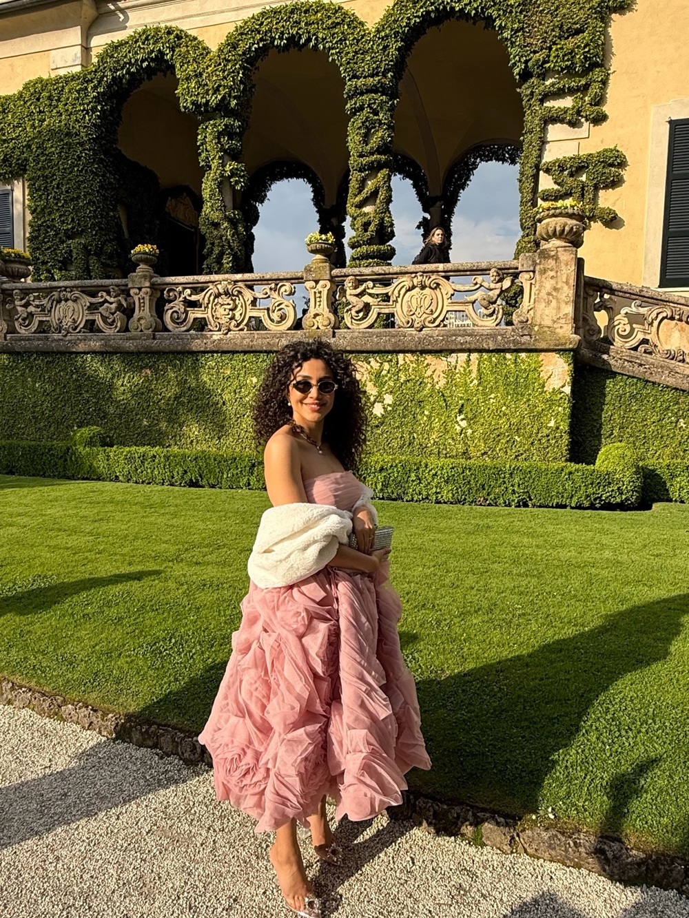 Strapless Pink Ruffled Midi Skirt - Romantic Occasion Wear